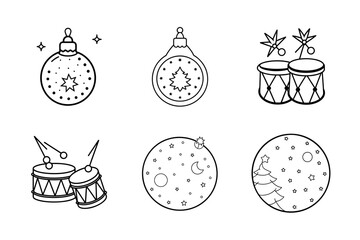Christmas elements icon Set 6 boundle