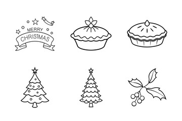 Christmas elements icon Set 6 boundle