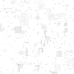 Abstract digital patterns in black and white. Technological binary background. Abstract electronic circuit board. Digital geometric background. Techno dots vector abstraction