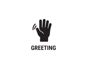 Greeting icon vector design art illustration