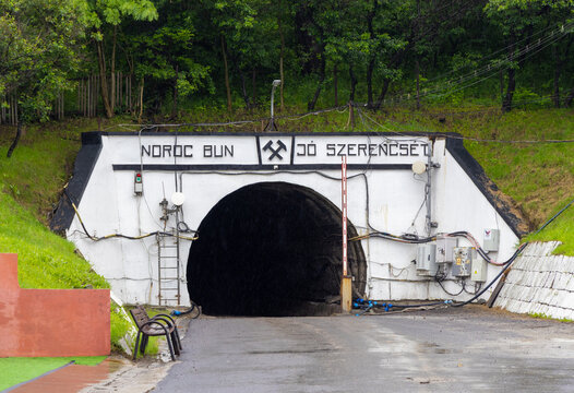 The entrance to the Praid salt mine in Harghita County - Romania