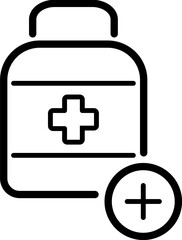 Add new medication bottle icon