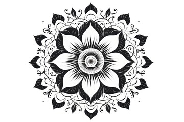 Mandala pattern drawing sketch.