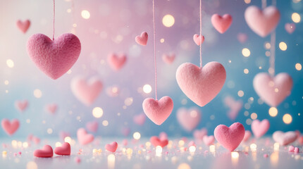 Heart background for Valentine's Day, postcard, greeting card