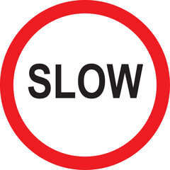 traffic sign indicating slow speed limit for road safety and driver caution