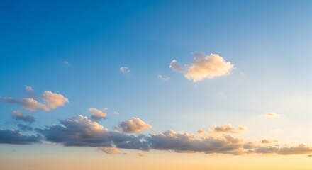 Vivid Sunset Sky with Colorful Cloudscape Background
