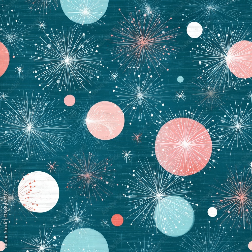 Poster this seamless pattern is part of a collection and features mid century fifties modern atomic retro c
