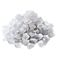 Isolated Salt Crystals Front View for Culinary or Scientific Use Isolated on Transparent Background PNG