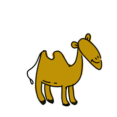 Cute Cartoon Camel Illustration – Desert Animal Qurban Theme
