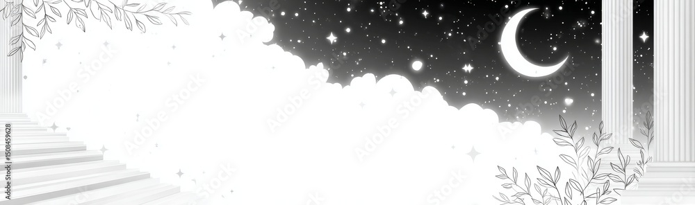 Poster minimal line art style is used to create surreal abstract posters and cards, which often include col