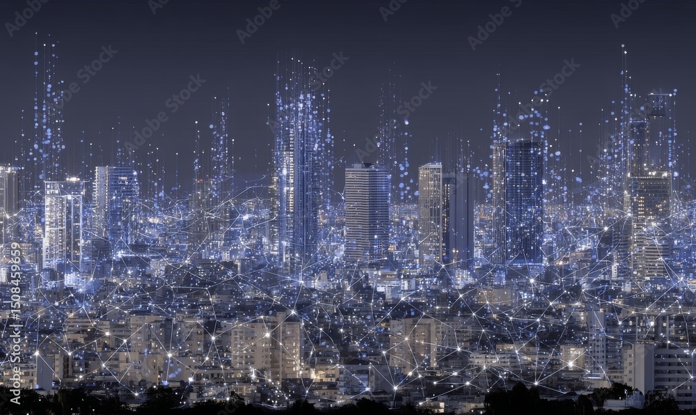 Poster big data connection technology forms the backbone of smart cities and their digital transformations,