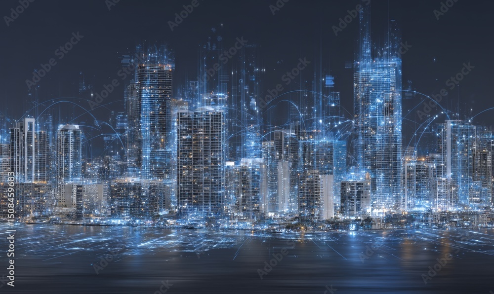 Poster big data connection technology plays a crucial role in the development of smart cities, driving digi