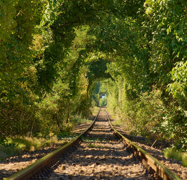 natural tunnel on the railway at Campulung Muscel
