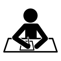 "School examination" icon / sign