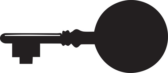 key in keyhole vector