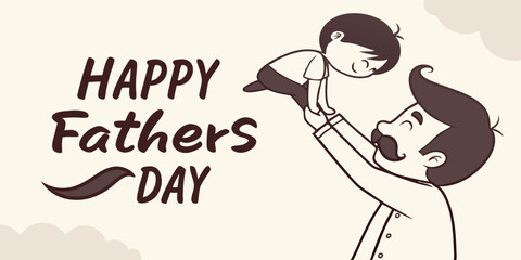 happy fathers day mustache sign
