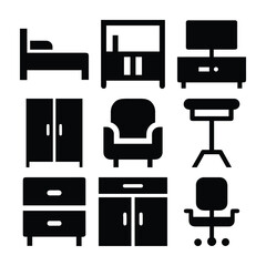 furniture icons set