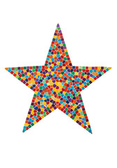 Colorful mosaic star design (1)