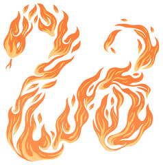 Flaming Snake Mascot