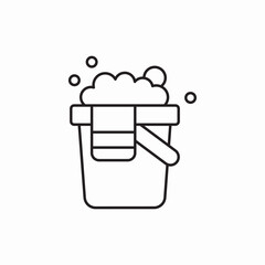 Cleaning service equipment bucket icon vector sign