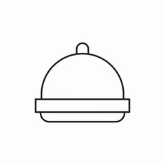Obraz premium Food service restaurant dome icon vector sign