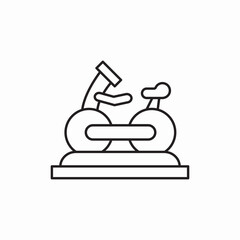 Exercise bike fitness equipment icon vector sign
