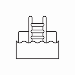 Swimming pool recreation facility icon vector sign