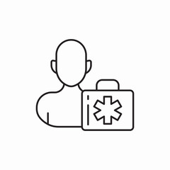 Medical emergency assistance point icon vector sign