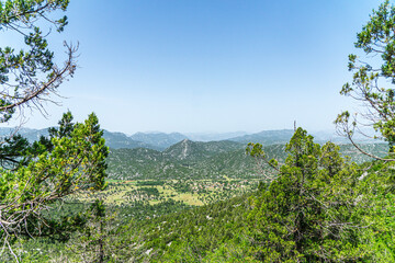 The scenic view of Kayaağıl Obruğu (Kayaağıl sinkhole), at Dikmen village, Akseki, Antalya