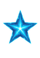 Glowing blue star graphic