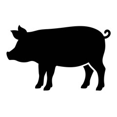 Pig Silhouettes in Vector 