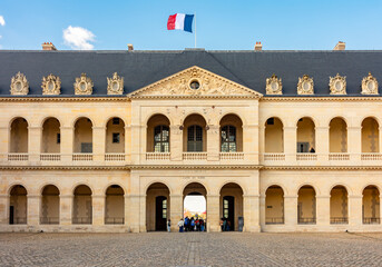 Cour d'honneur (Court of Honor) in Les Invalides (National Residence of the Invalids, Paris, France