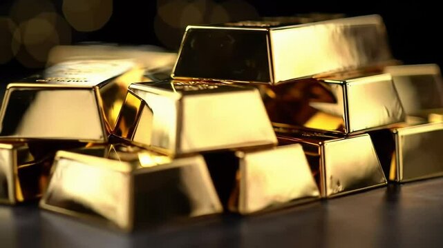 Gold bar money success investment and luxury. Background currency gold banking. Gold ingot. Business Concept.