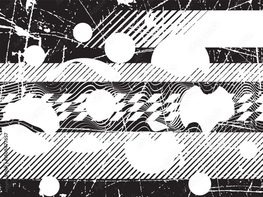Aufkleber glitch distorted grunge layer . noise destroyed texture. checkered race grunge flag . overlay grunge