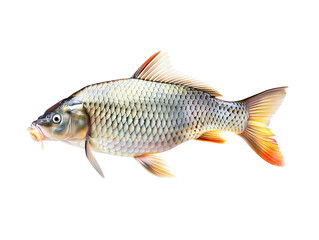 Fototapeta premium Realistic Illustration of a Fish Swimming, PNG clipart element with transparency