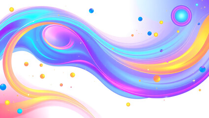 Abstract Art: A vivid tapestry of colors cascades across the frame, forming graceful, fluid shapes that dance and swirl with an otherworldly luminescence.