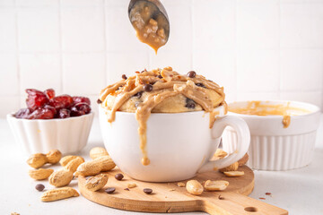 Vegan Peanut Butter Dates Mug Cake