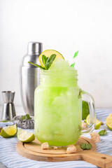 Dark chocolate cake slices, with chocolate cream and strawberry