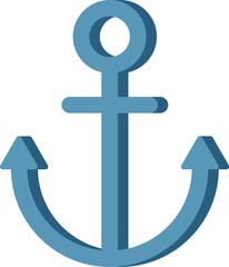Fototapeta premium Anchor Picture in Flat Style for Graphics