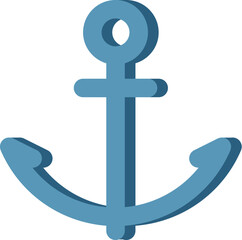 Anchor Simple Flat Symbol for Graphics