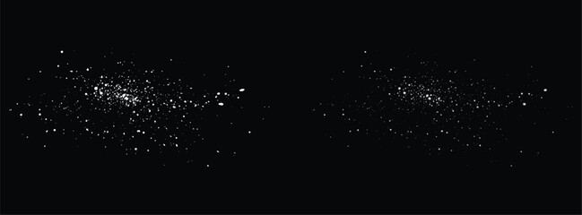 Vector snowfall snowflakes blizzard elements transparent background
