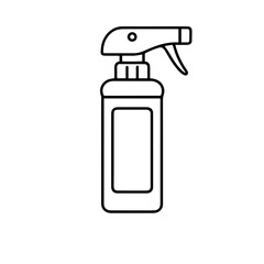 Cleaning Spray Bottle Illustration on White Background for Home Care, Cleaning Services, Environment Awareness, and DIY Projects