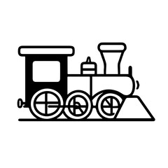 Train Icon on White Background for Transportation Projects, Educational Resources, Graphic Design, and Social Media Content
