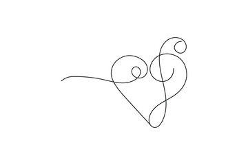 Fototapeta premium One line drawing music notes and microphone, minimalist vector illustration design 