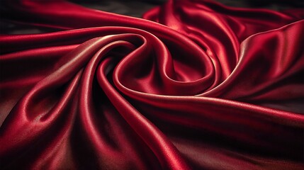 Obraz premium Luxurious Red Silk Fabric Drape Texture.