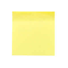 Sticky Note – Yellow Paper isolated on white or transparent background. PNG