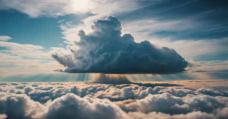 clouds over the mountains