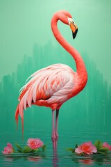 Flamingo animal bird pink.
