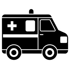 ambulance icon on white background .svg