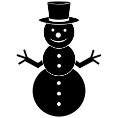 snowman vector on white background .svg
